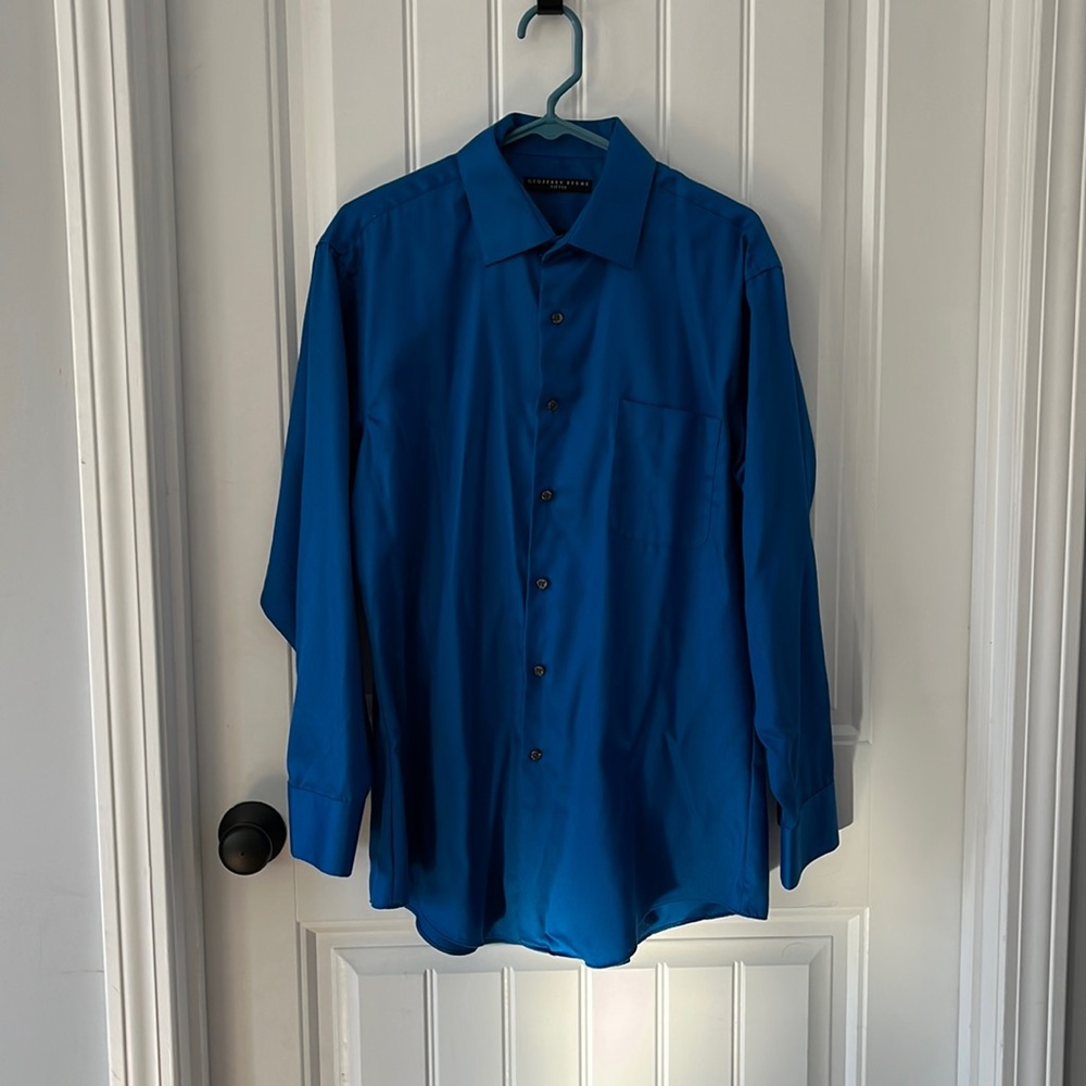 Men’s Large (16.5 32/33) Blue Geoffrey Beene Dress Shirt.